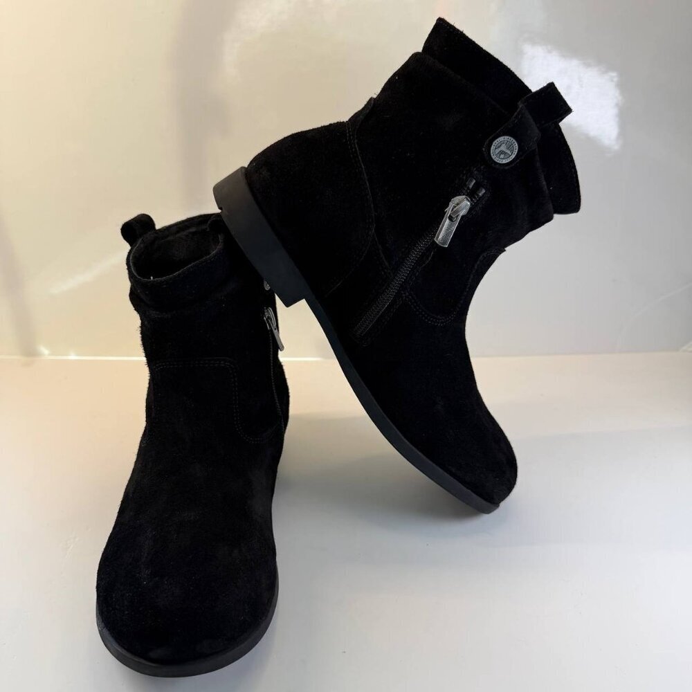 Birkenstock Women’s Suede Ankle Boots – Black – EU 38 (US 7–7.5)